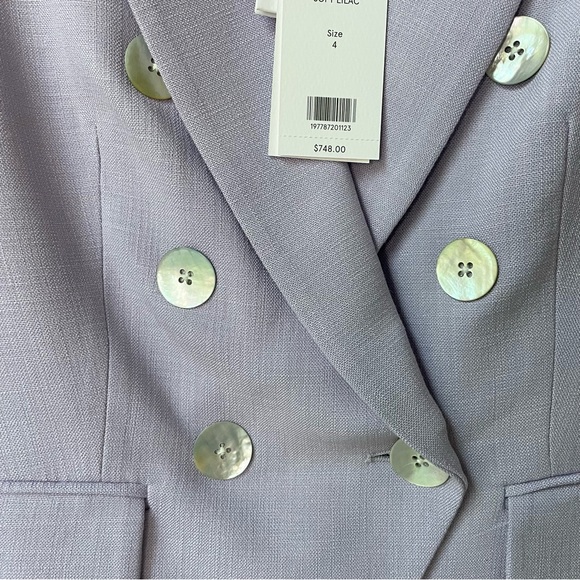Veronica Beard Soft Lilac Miller Dickey Jacket Size 4 light Purple - Picture 5 of 12
